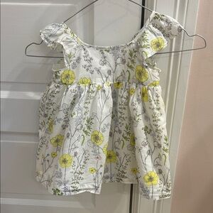 GAP Kids White and Yellow Floral Dress